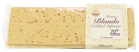 ALIPENDE (AHORRAMAS) TURRÓN BLANDO 70% ALMENDRA. CALIDAD SUPREMA ALIPENDE (AHORRAMAS) TURRÓN BLANDO 70% ALMENDRA. CALIDAD SUPREMA