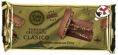 DULCE NOEL (DIA) TURRÓN CHOCOLATE CON LECHE CRUJIENTE CLÁSICO DULCE NOEL (DIA) TURRÓN CHOCOLATE CON LECHE CRUJIENTE CLÁSICO