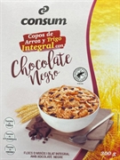 CONSUM COPOS DE ARROZ Y TRIGO INTEGRAL CON CHOCOLATE NEGRO CONSUM COPOS DE ARROZ Y TRIGO INTEGRAL CON CHOCOLATE NEGRO