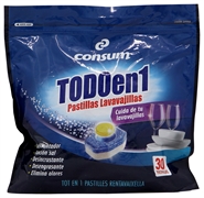 CONSUM TODO EN 1 PASTILLAS LAVAVAJILLAS CONSUM TODO EN 1 PASTILLAS LAVAVAJILLAS