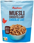 AUCHAN (ALCAMPO) MUESLI CRUJIENTE DE CHOCOLATE CON LECHE AUCHAN (ALCAMPO) MUESLI CRUJIENTE DE CHOCOLATE CON LECHE