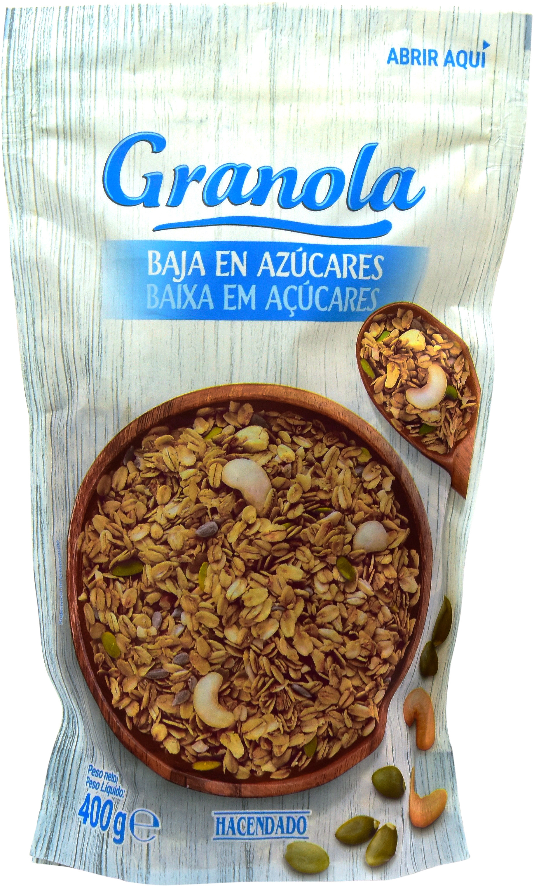 HACENDADO (MERCADONA) GRANOLA. HACENDADO (MERCADONA) GRANOLA.