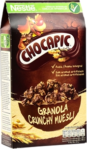 NESTLÉ CHOCAPIC CHOCAPIC GRANOLA CRUNCHY MUESLI. NESTLÉ CHOCAPIC CHOCAPIC GRANOLA CRUNCHY MUESLI.
