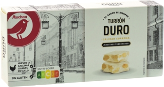 AUCHAN (ALCAMPO) TURRÓN DURO. CALIDAD SUPREMA AUCHAN (ALCAMPO) TURRÓN DURO. CALIDAD SUPREMA
