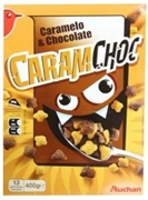 AUCHAN (ALCAMPO) CEREALES CON CARAMELO Y CHOCOLATE. AUCHAN (ALCAMPO) CEREALES CON CARAMELO Y CHOCOLATE.