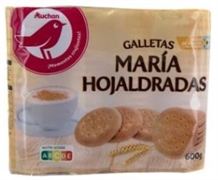 AUCHAN (ALCAMPO) GALLETAS MARÍA HOJALDRADAS AUCHAN (ALCAMPO) GALLETAS MARÍA HOJALDRADAS