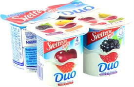 SVELTESSE LIGHT (NESTLÉ) Yogur desnatado, Duo fresa y cereza SVELTESSE LIGHT (NESTLÉ) Yogur desnatado, Duo fresa y cereza