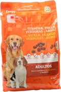 COMPY (MERCADONA) ADULTOS. CON TERNERA, POLLO, VERDURAS Y ARROZ. RAZAS MEDIANAS Y GRANDES COMPY (MERCADONA) ADULTOS. CON TERNERA, POLLO, VERDURAS Y ARROZ. RAZAS MEDIANAS Y GRANDES