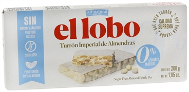 EL LOBO Turrón imperial de almendras 0% azúcares añadidos