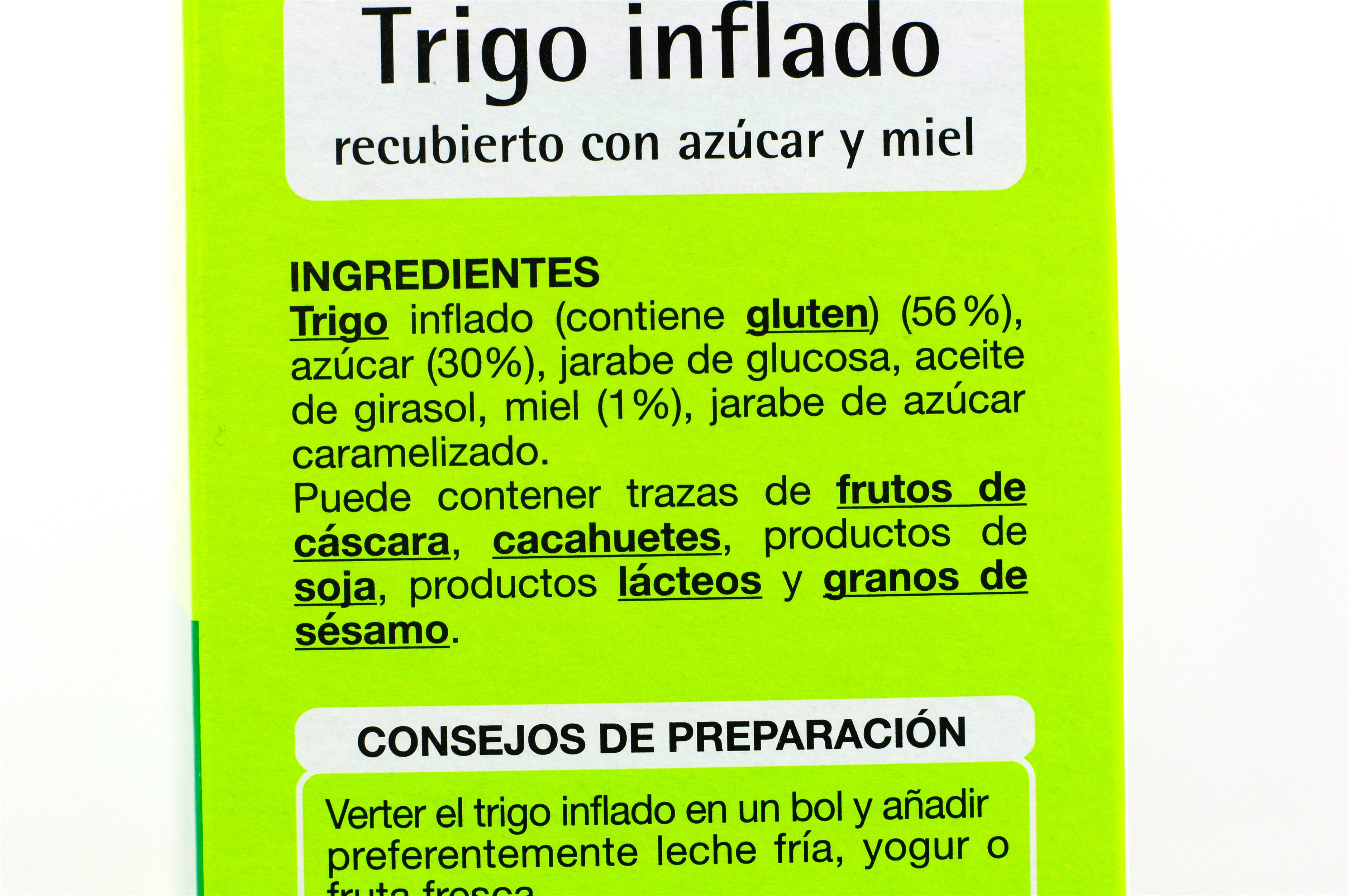 AUCHAN (ALCAMPO) TRIGO INFLADO CON MIEL.