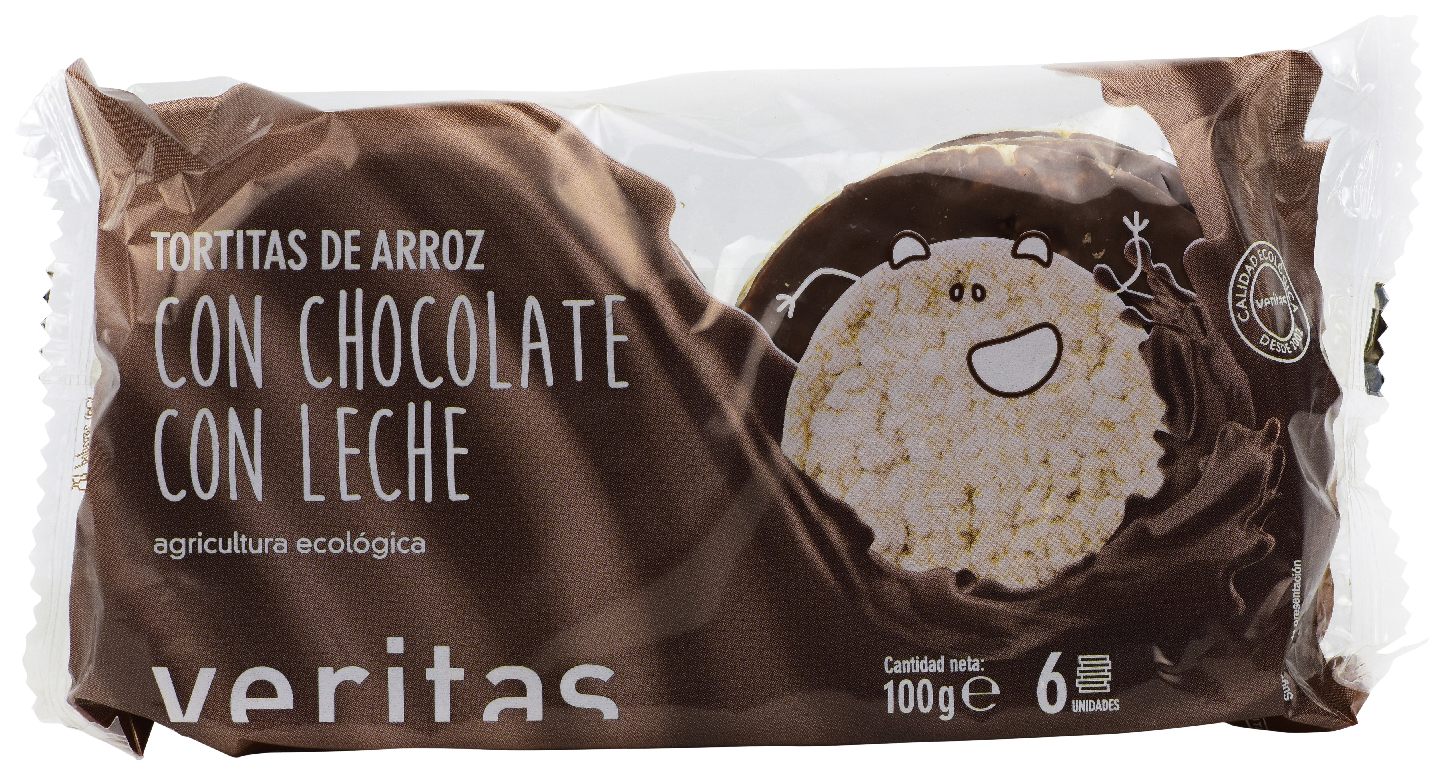 TORTITA DE ARROZ CON CHOCOLATE CON LECHE
