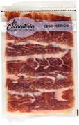 LA CHARCUTERÍA DE MERCADONA JAMÓN DE CEBO IBÉRICO 50% RAZA IBÉRICA. CORTADO A CUCHILLO.