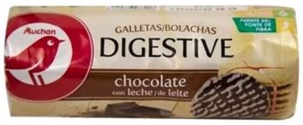 AUCHAN (ALCAMPO) Galletas digestive chocolate con leche