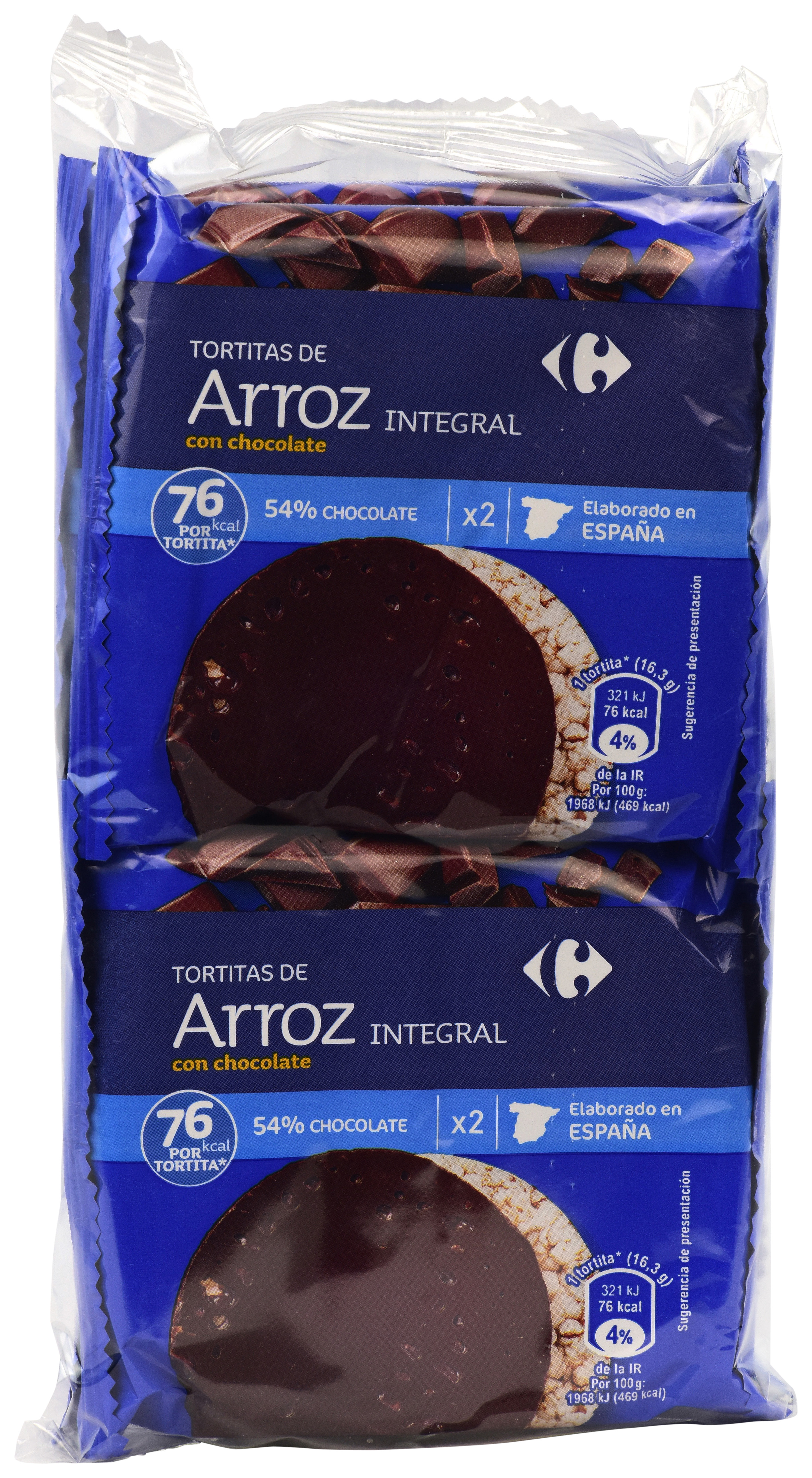 TORTITA DE ARROZ INTEGRAL CON CHOCOLATE