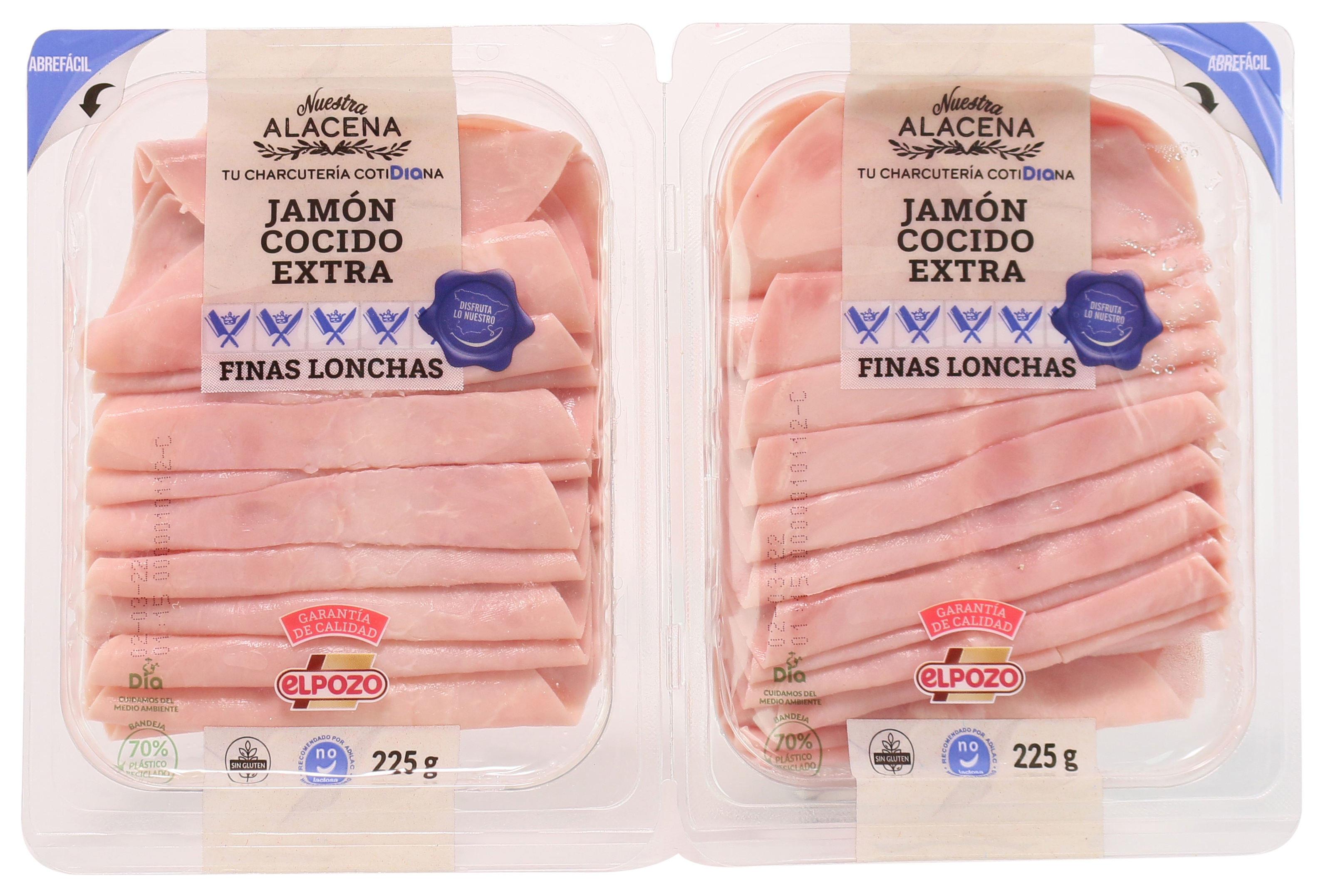 FINAS LONCHAS, JAMÓN COCIDO EXTRA PACK-2
