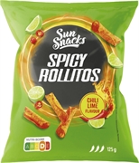 SUN SNACKS (ALDI) Spicy Rollitos chili lime flavour