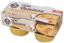 CARREFOUR ORIGINAL Crema catalana con azúcar caramelizado