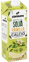CONSUM Bebida de soja vainilla enriquecida con calcio y vitaminas B2 y B12