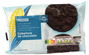 EROSKI TORTITA DE MAÍZ CUBIERTA DE CHOCOLATE