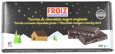 FROIZ TURRÓN DE CHOCOLATE NEGRO CRUJIENTE