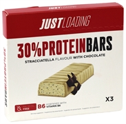 JUST LOADING BARRITA PROTEICA SABOR STRACCIATELLA CON CHOCOLATE BLANCO