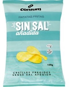 CONSUM Patatas fritas Sin sal añadida