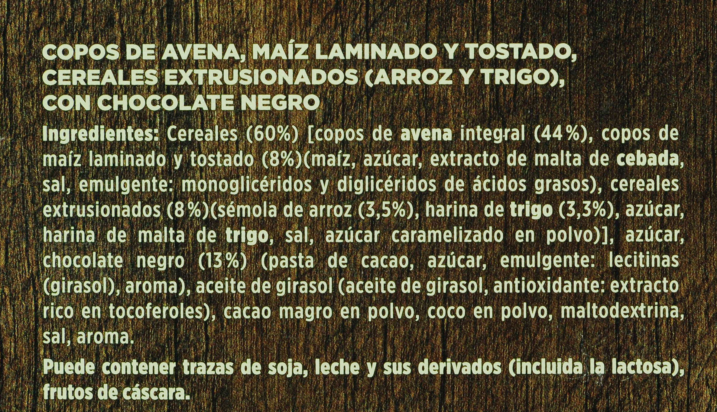 GOLDEN BRIDGE (ALDI) MUESLI CRUJIENTE CON CHOCOLATE.