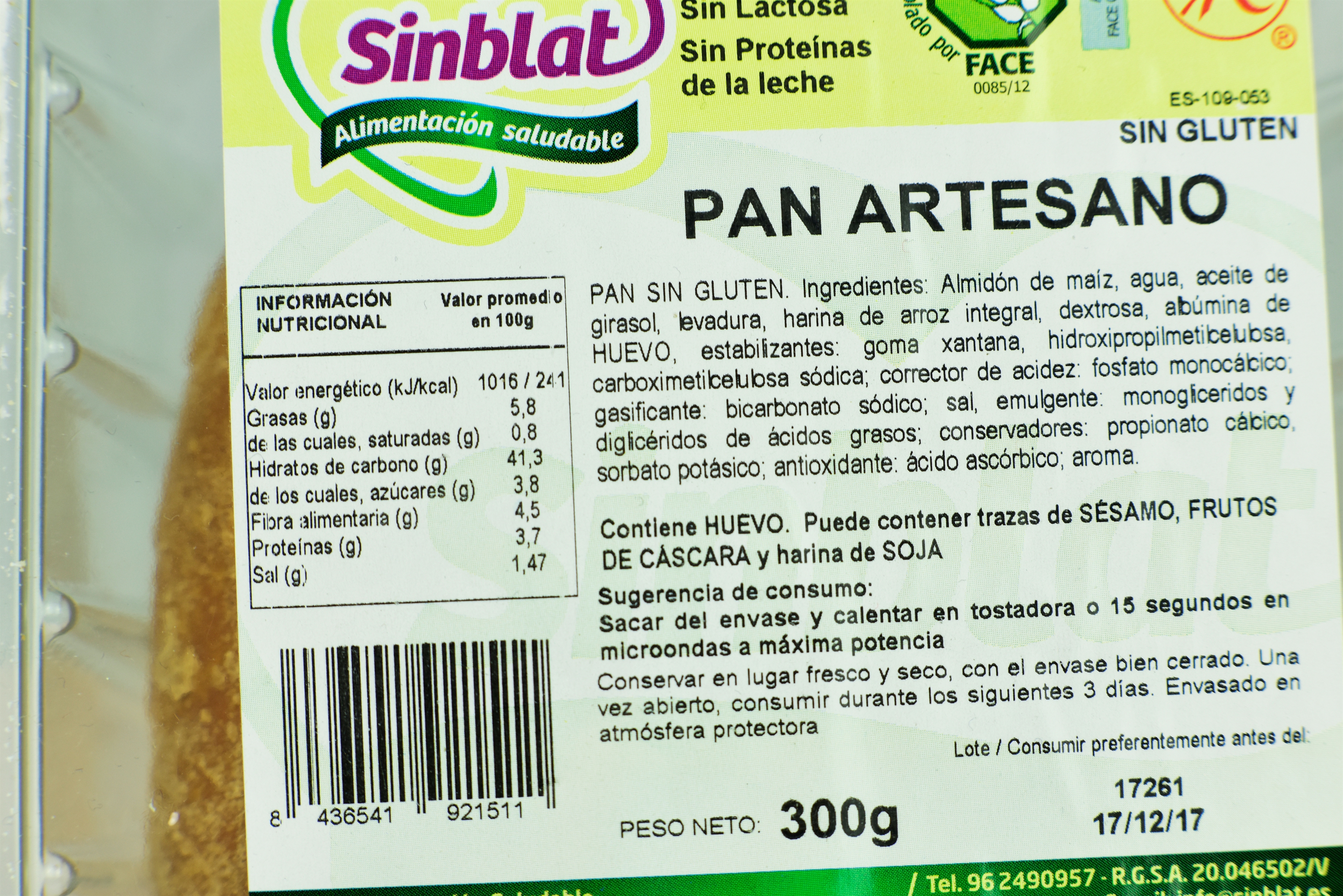SINBLAT PAN ARTESANO