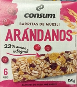 CONSUM Barritas de muesli Arándanos