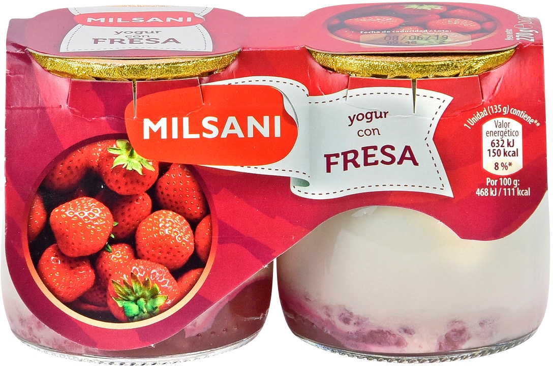 MILSANI (ALDI) YOGUR CON FRESA.