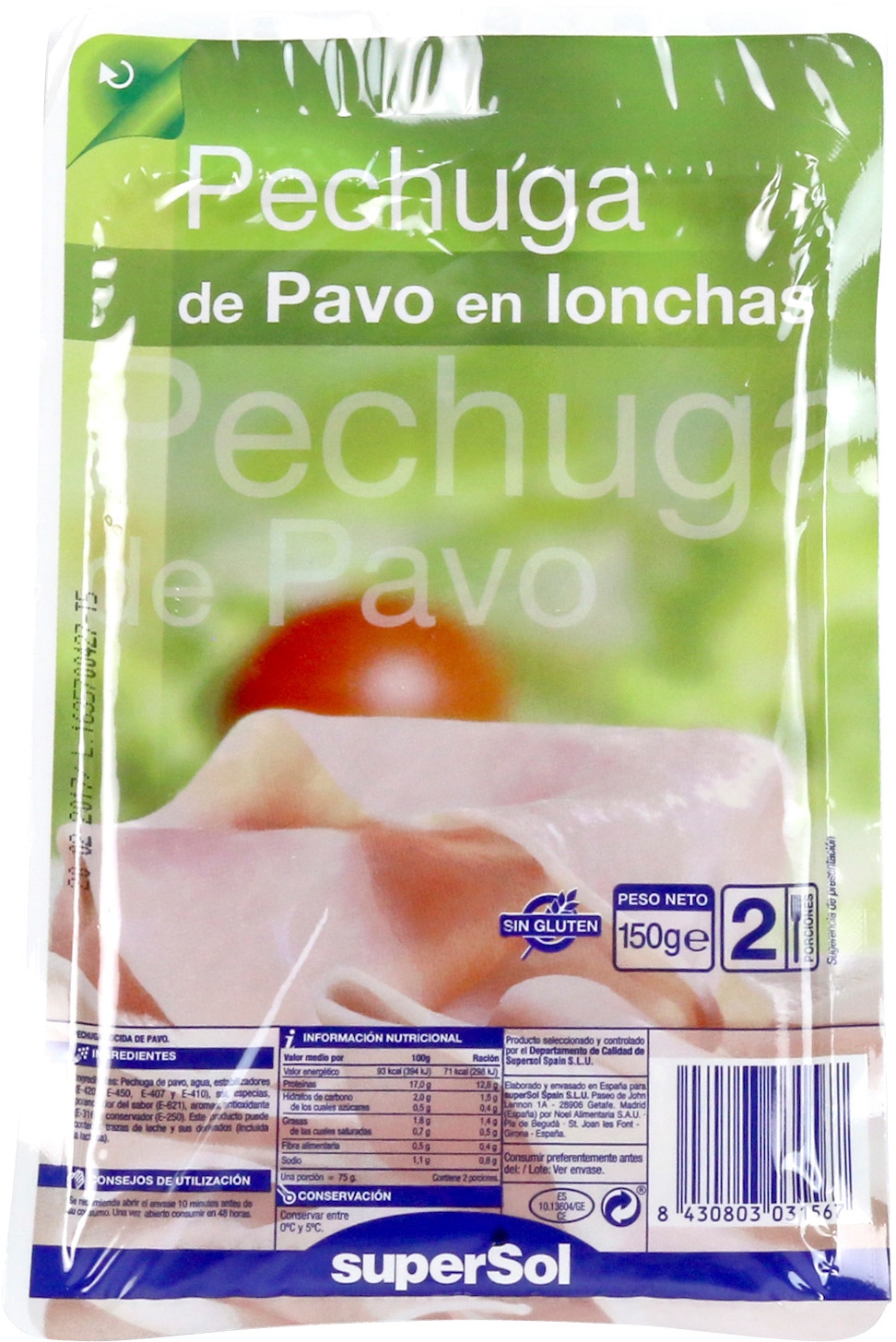 PECHUGA DE PAVO EN LONCHAS
