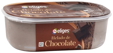 IFA ELIGES HELADO CHOCOLATE. CON TROCITOS DE CHOCOLATE.