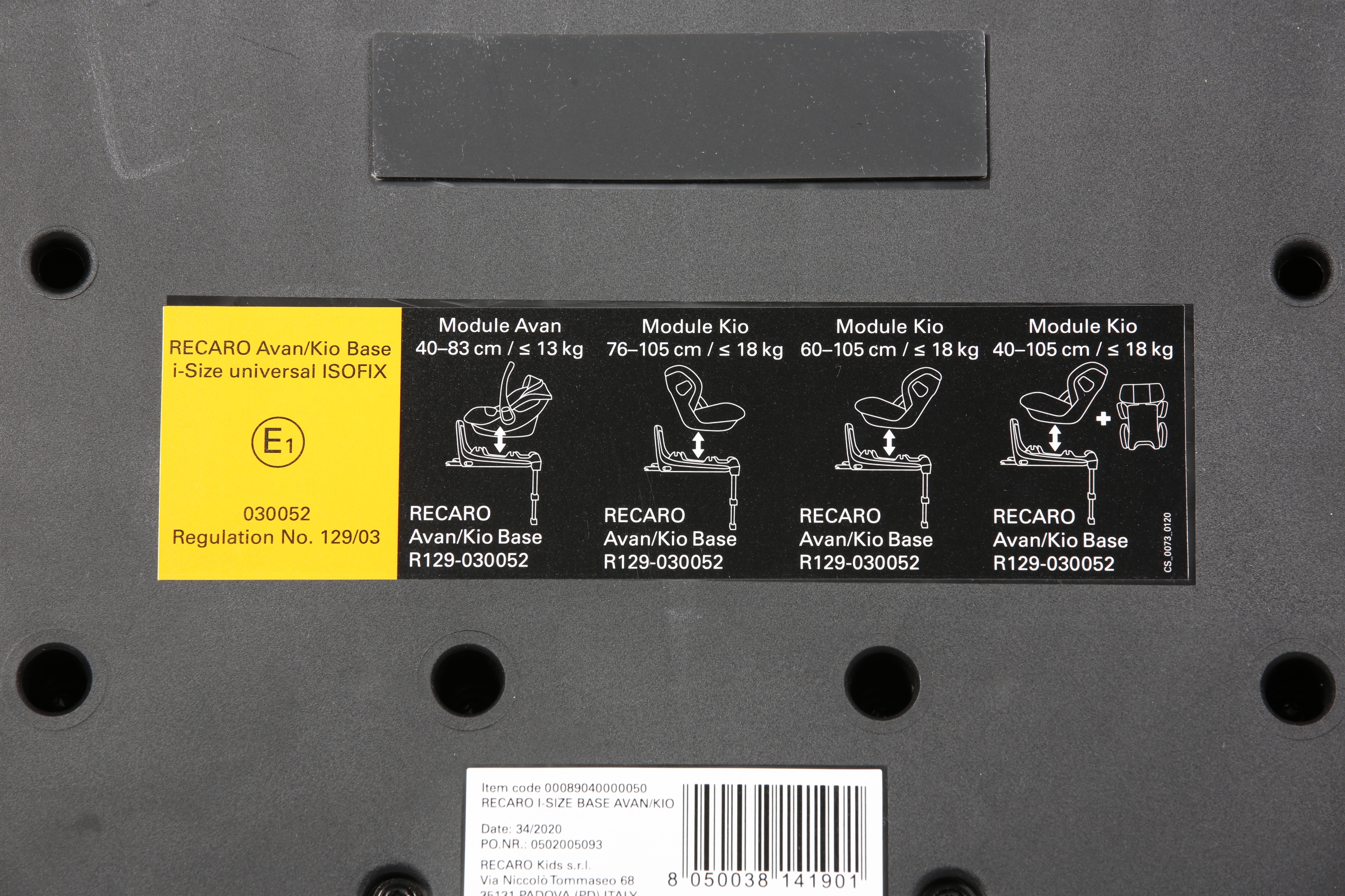 RECARO AVAN + AVAN/KIO BASE