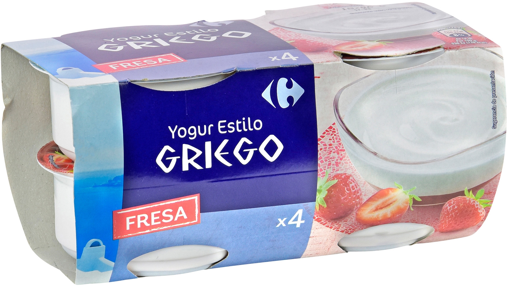 CARREFOUR YOGUR ESTILO GRIEGO FRESA.