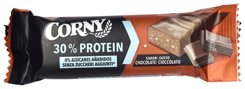 CORNY 30% PROTEIN 0% AZÚCARES AÑADIDOS. SABOR CHOCOLATE