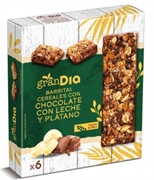 GRAN DIA BARRITAS CEREALES CON CHOCOLATE CON LECHE Y PLÁTANO