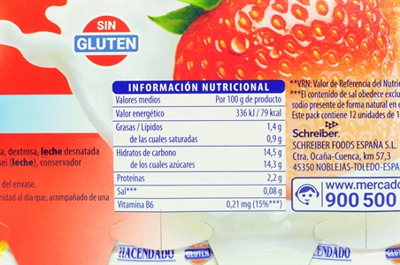 HACENDADO (MERCADONA) LECHE FERMENTADA CON L. CASEI FRESA.