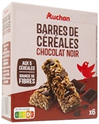 AUCHAN (ALCAMPO) BARRES DE CÉRÉALES CHOCOLAT NOIR