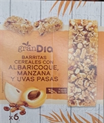 GRAN DIA BARRITAS DE CEREALES CON ALBARICOQUE, MANZANA Y PASAS