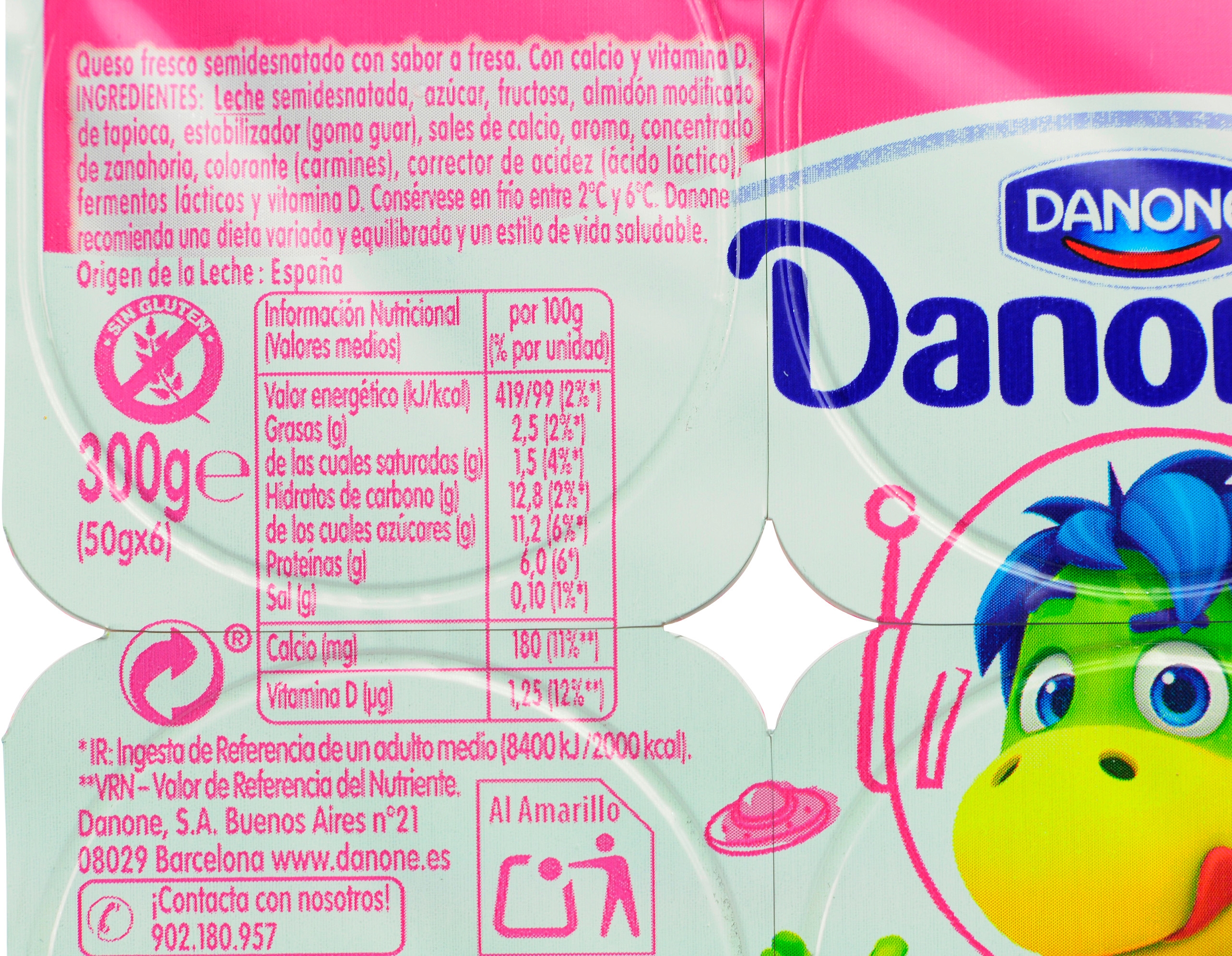 DANONINO (DANONE) SABOR FRESA.