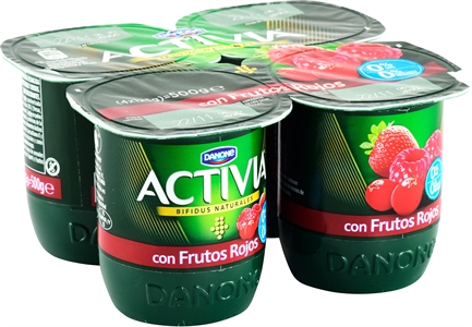 ACTIVIA (DANONE) CON FRUTOS ROJOS DESNATADO.
