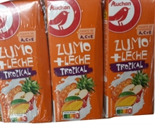 AUCHAN (ALCAMPO) Zumo + leche Tropical