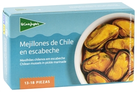 EL CORTE INGLÉS MEJILLONES EN ESCABECHE. CHILE.