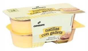 CONSUM Natillas con galleta