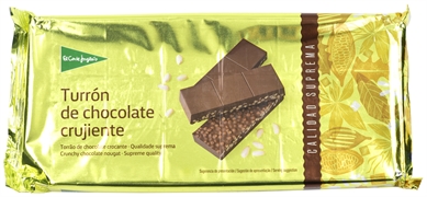 EL CORTE INGLÉS Turrón de chocolate crujiente