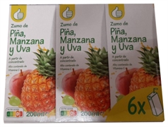 PRODUCTO ECONÓMICO (ALCAMPO) ZUMO DE PIÑA, MANZANA Y UVA