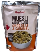 AUCHAN (ALCAMPO) MUESLI CRUJIENTE CHOCOLATE & CARAMELO