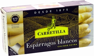 CARRETILLA ESPÁRRAGOS BLANCOS CALIDAD EXTRA. CALIBRE GRUESO 9/12
