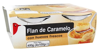 AUCHAN (ALCAMPO) Flan de caramelo con huevos frescos