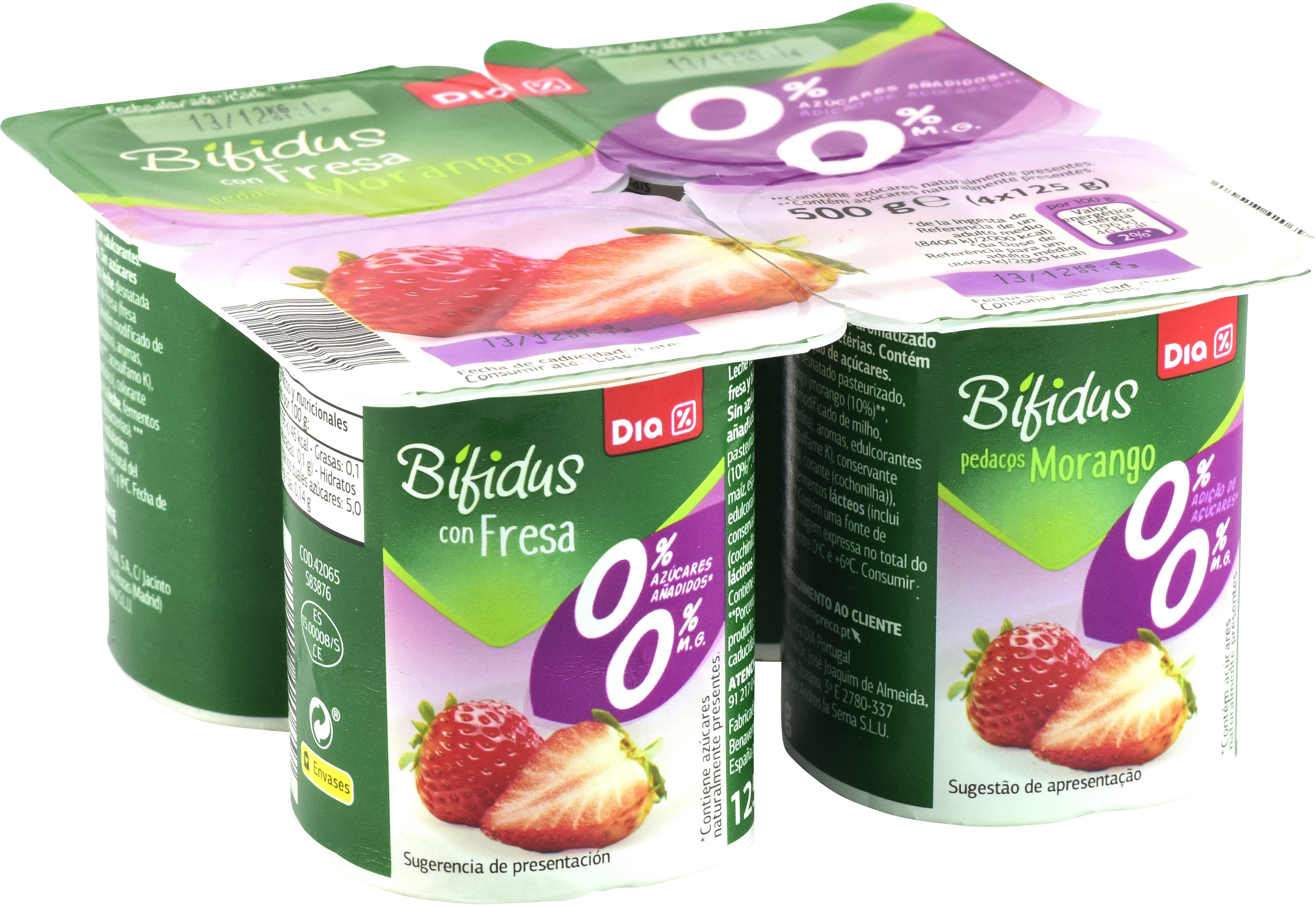 Bifidus desnatado con fresa